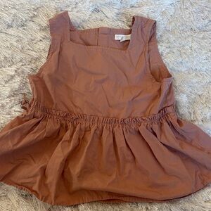Kids Sleeveless Brown Tank Top